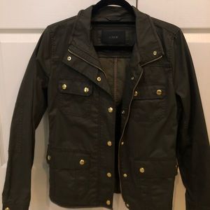 J CREW Womens Field Jacket, Size M, in Olive Green